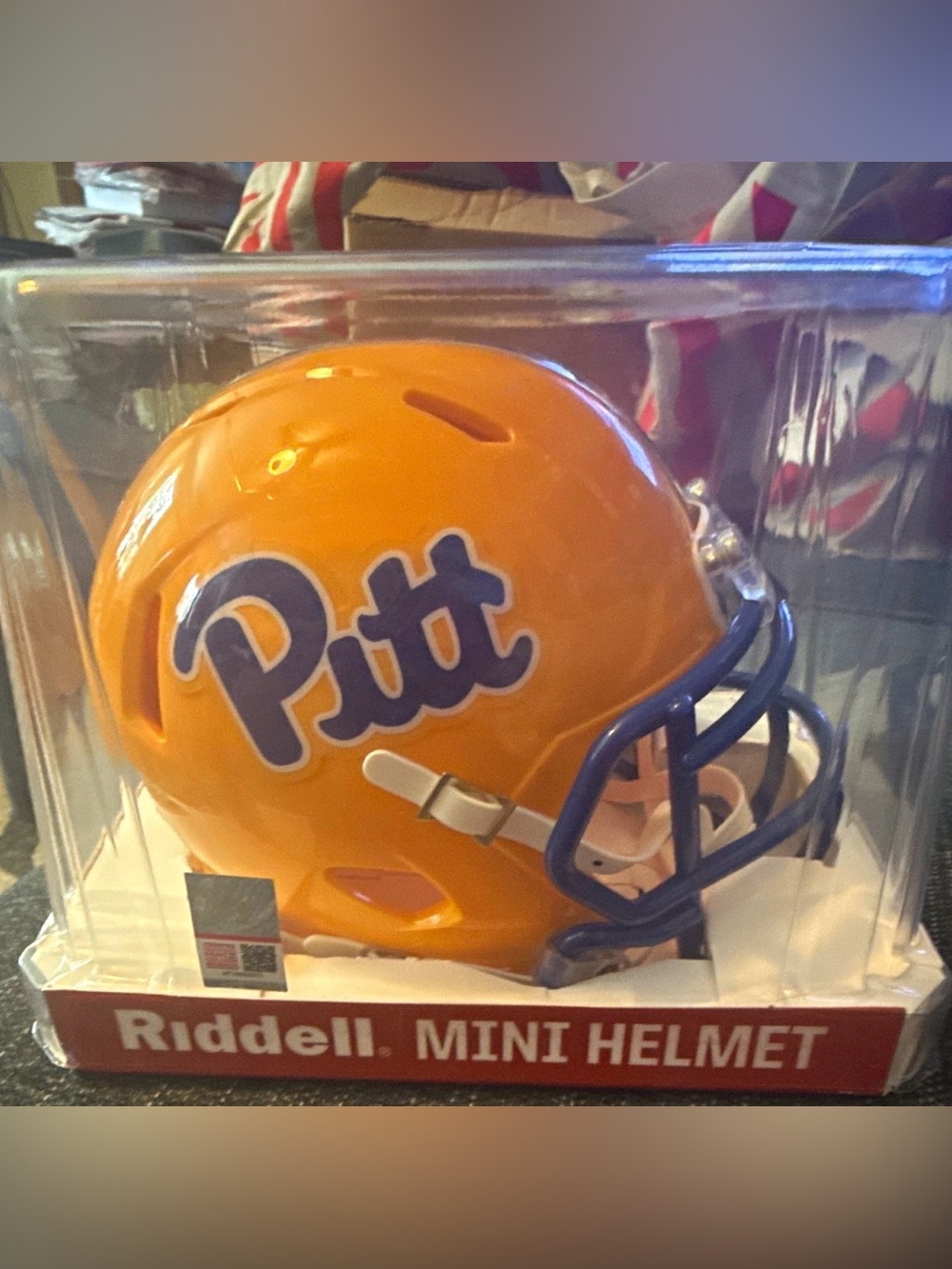 Plastic mini football helmet, Riddell Pitt Panthers Speed Mini Helmet